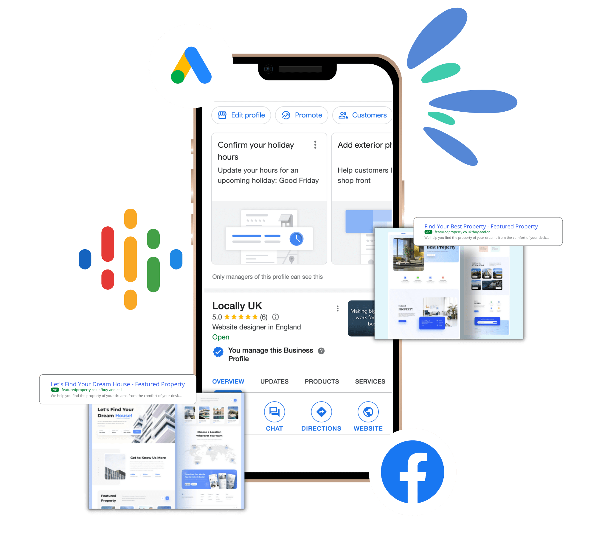 We manage PPC and Social Media